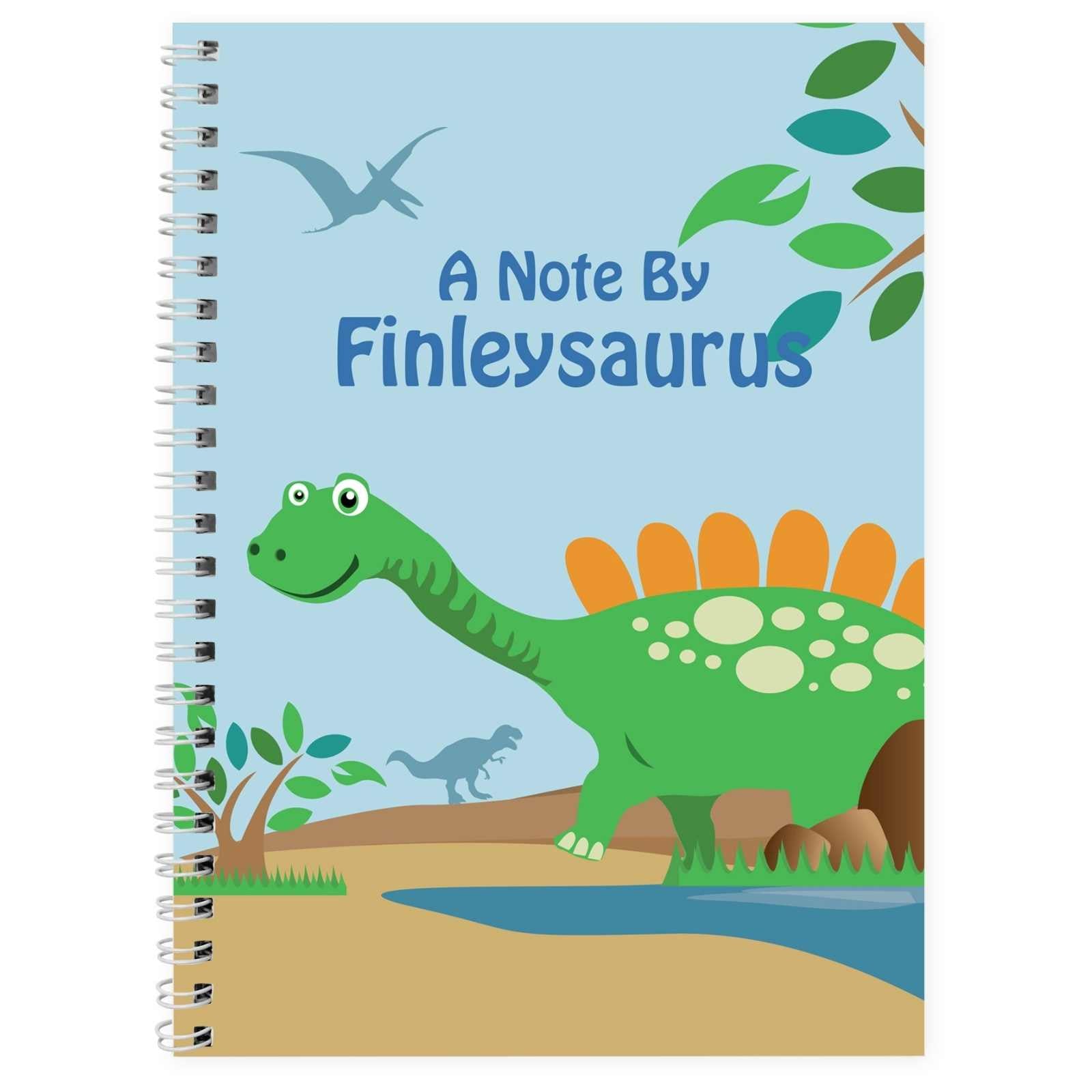 Personalised Dinosaur A5 Notebook for Children