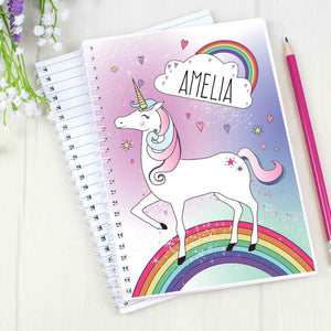 Personalised Unicorn A5 Notebook