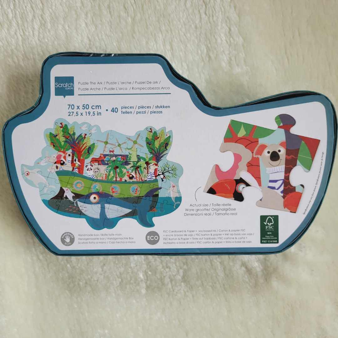 Scratch Contour Puzzle 40 pcs - Noah's Ark for 3 years old