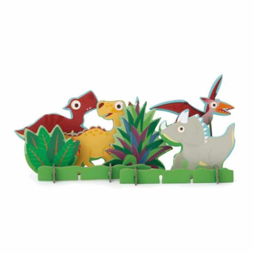 Scratch PlayPuzzle 3D - Dinosaurs for 3 years old