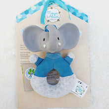 Alvin the Elephant Soft Rattle with Natural Rubber Head Teether