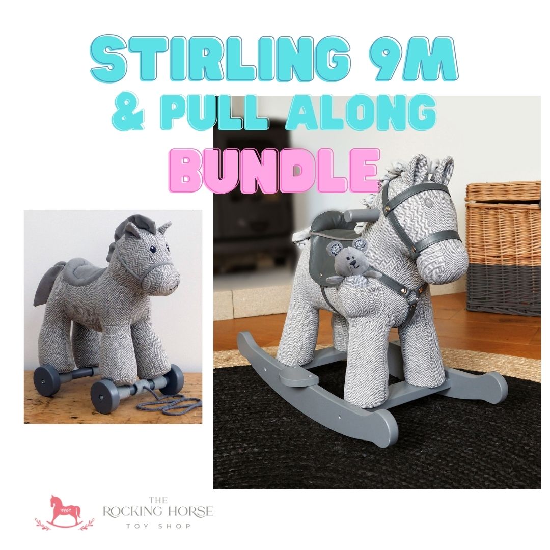 Stirling & Mac Rocking Horse (9m+) and Stirling Pull Along by Little Bird Told Me