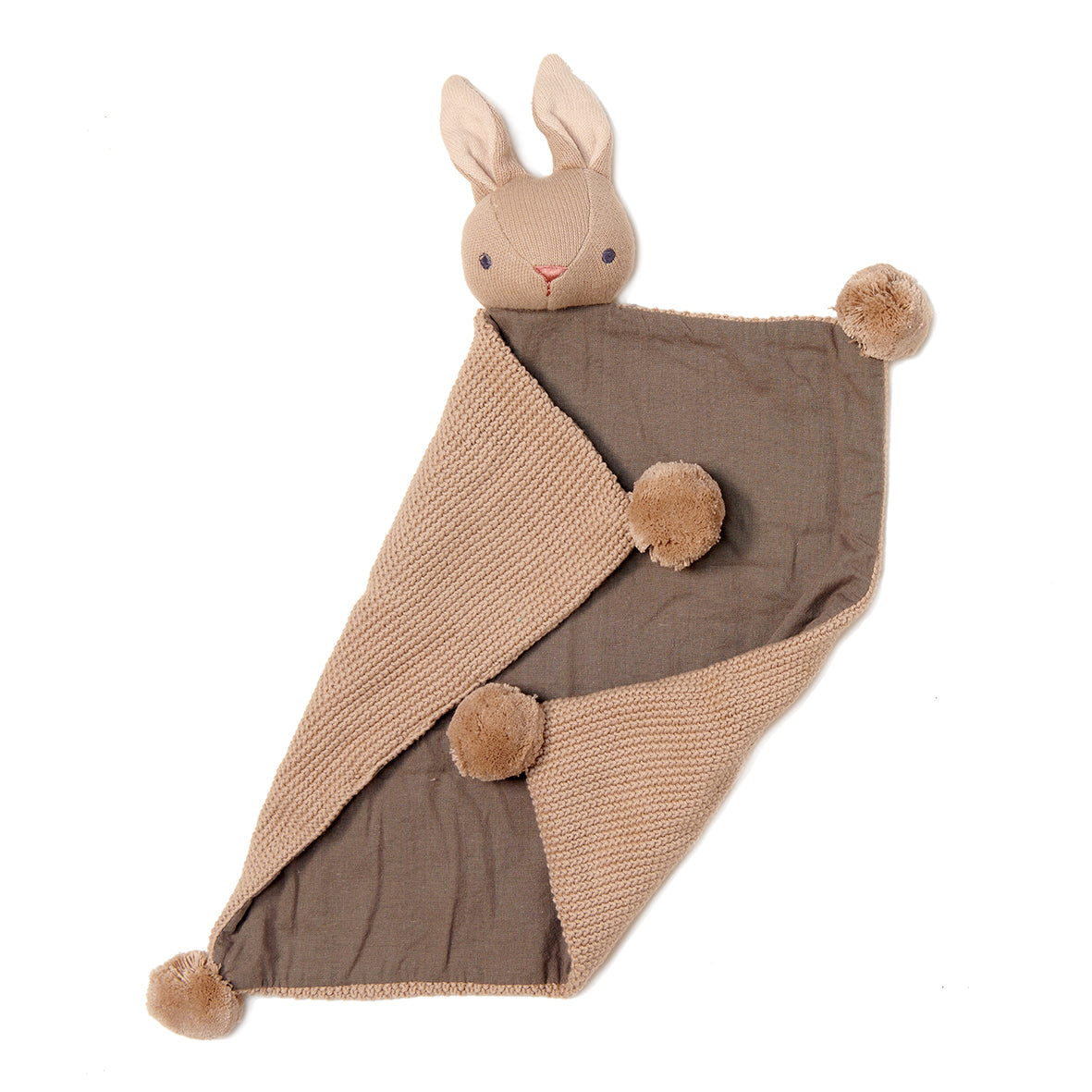 Baby Threads Taupe Bunny Comforter - GOTS organic cotton - from birth
