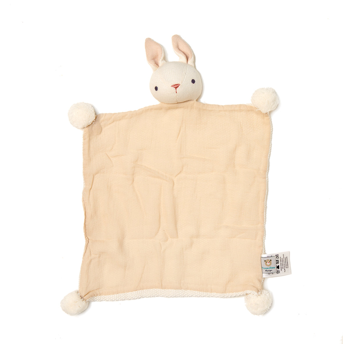 Baby Threads Cream Bunny Comforter - GOTS organic cotton - from birth