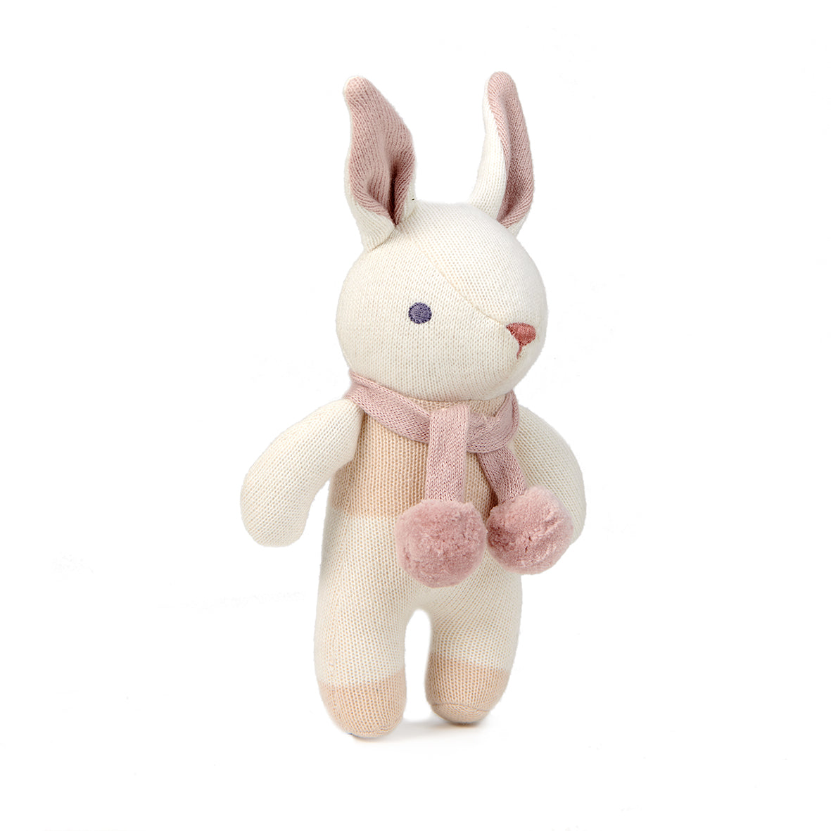 Baby Threads Cream Bunny Rattle Soft Toy for babies GOTS