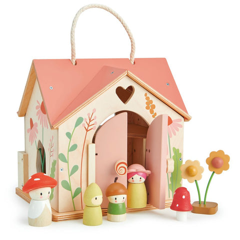 Rosewood cottage with Dolls and Furniture