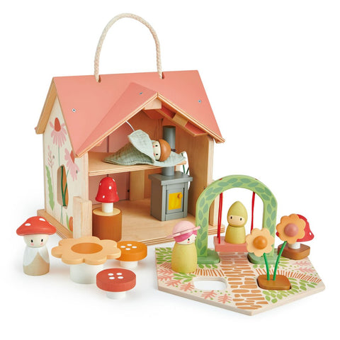Rosewood cottage with Dolls and Furniture