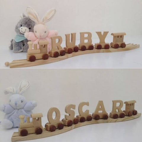 Wooden Train Letters – Personalised wooden name train