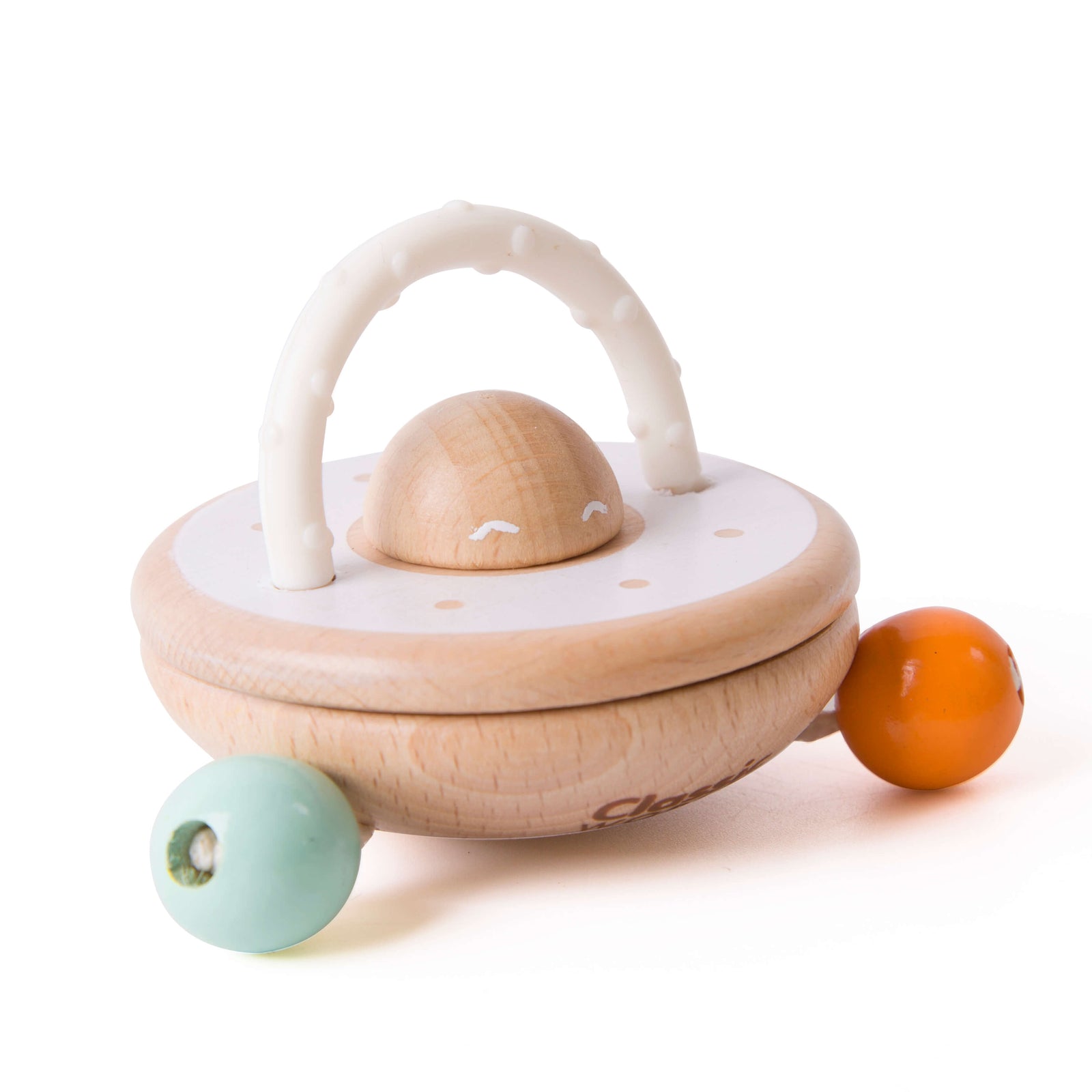 UFO Baby Rattle toys and Wooden Teether for babies of 6 months old