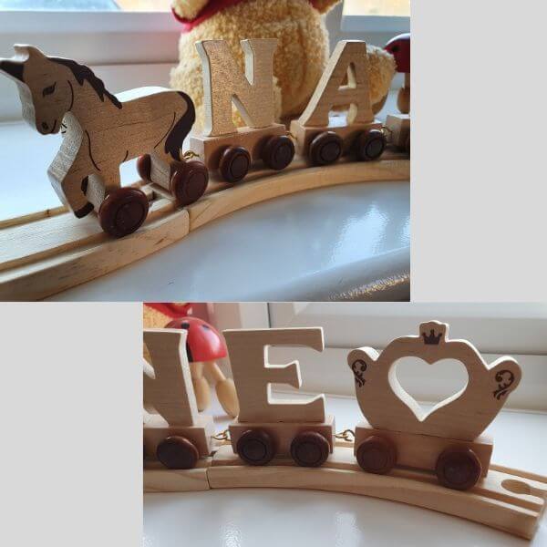 Wooden Train Letters & Engine Sets