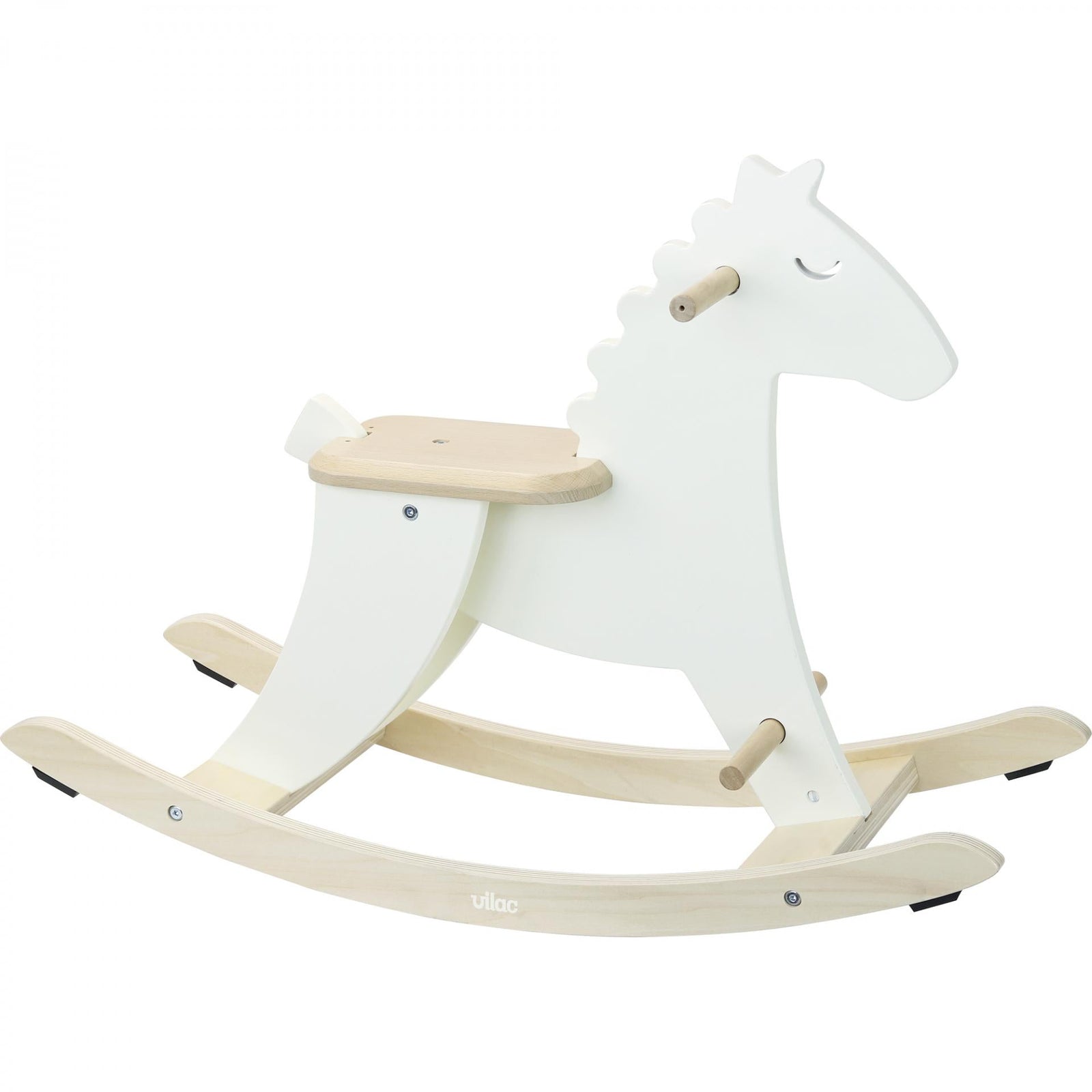 Wooden Hudada Rocking Horse - White
