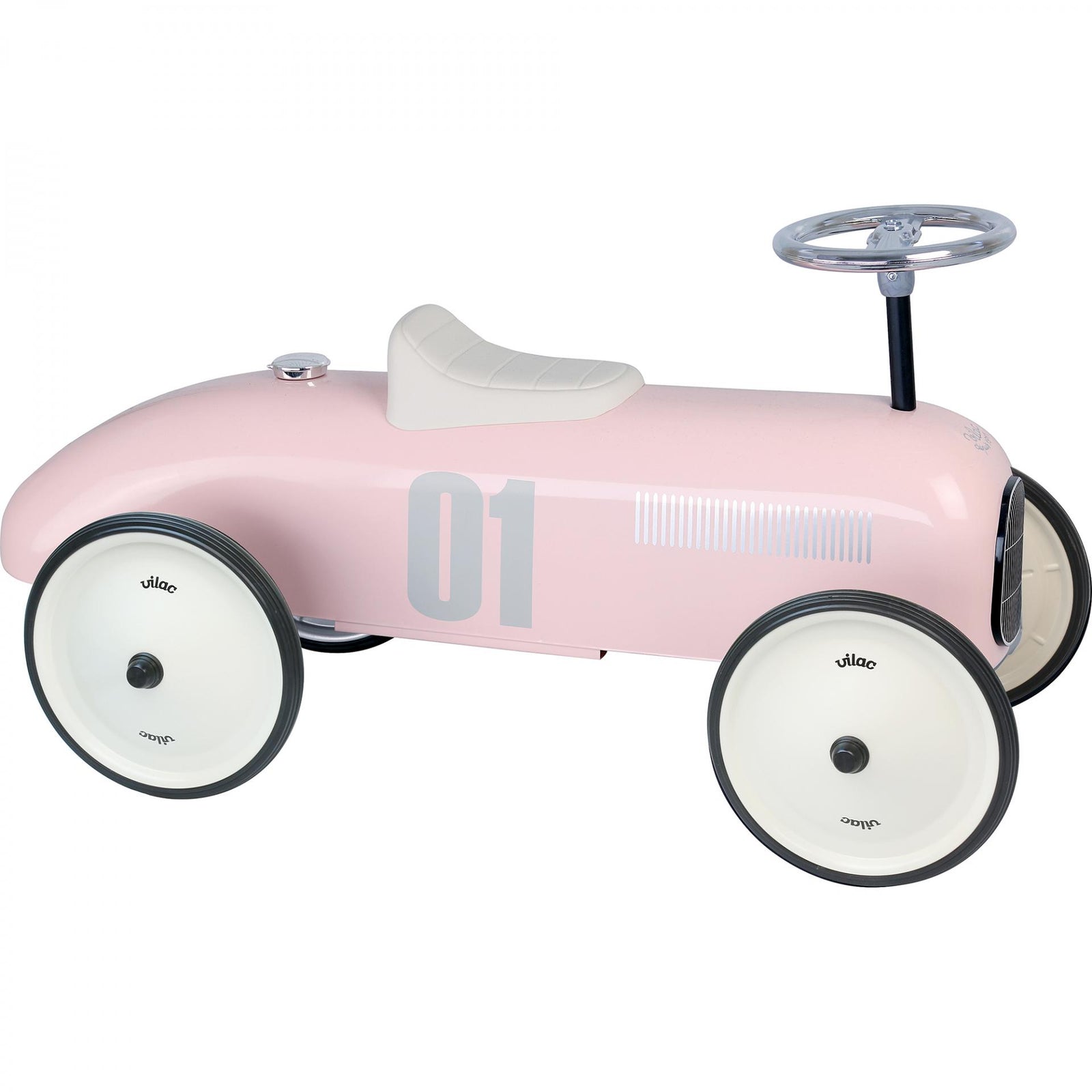 Classic Ride On Metal Car - Pink