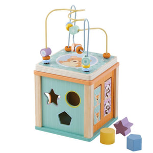 Activity Play Cube - Wooden Toys For 1 Year Olds