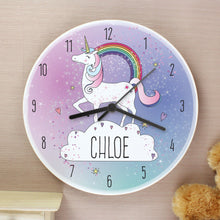 Personalised Unicorn Wooden Clock