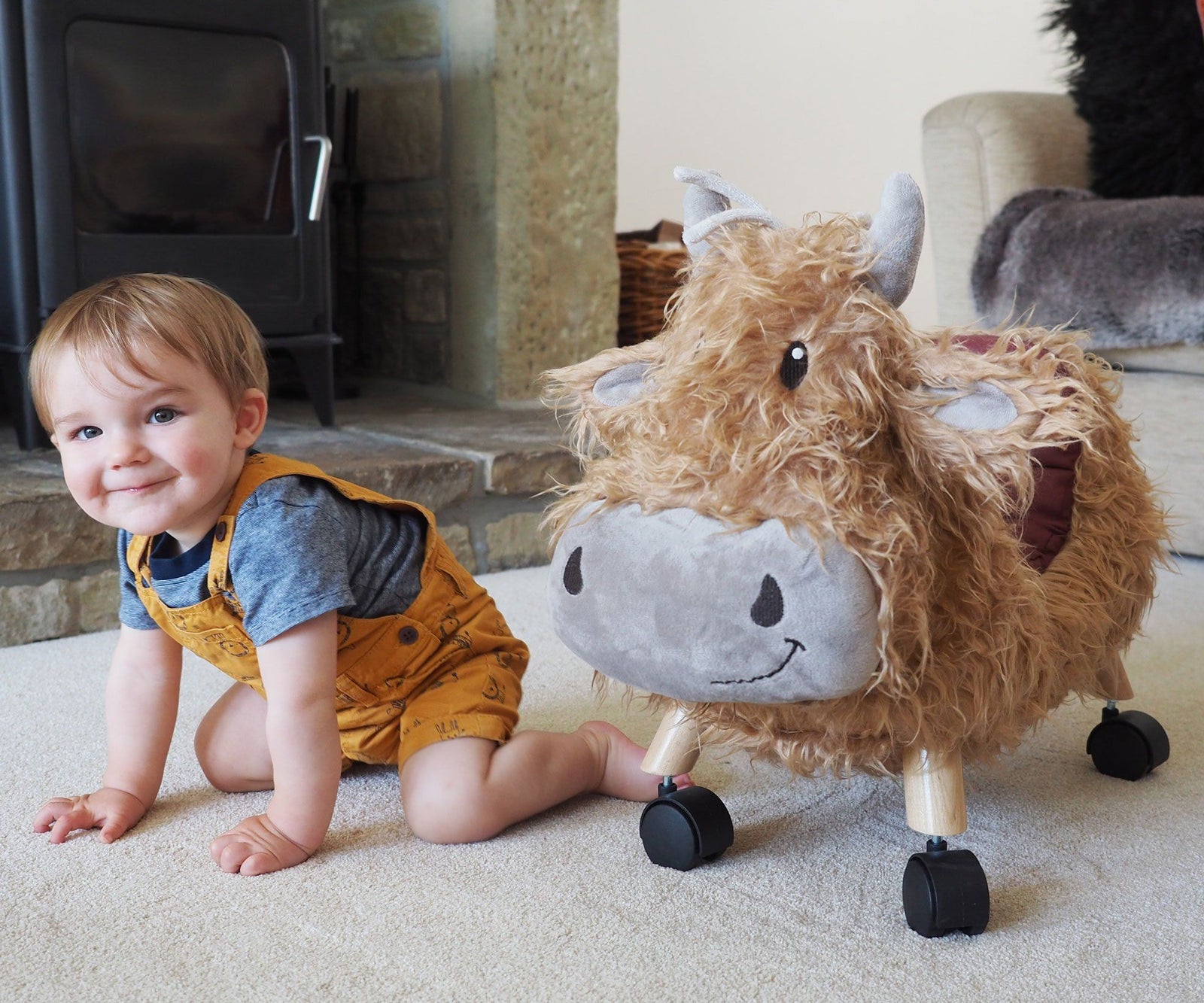Ride On Toys - Hubert Ride On Highland Cow By Little Bird Told Me