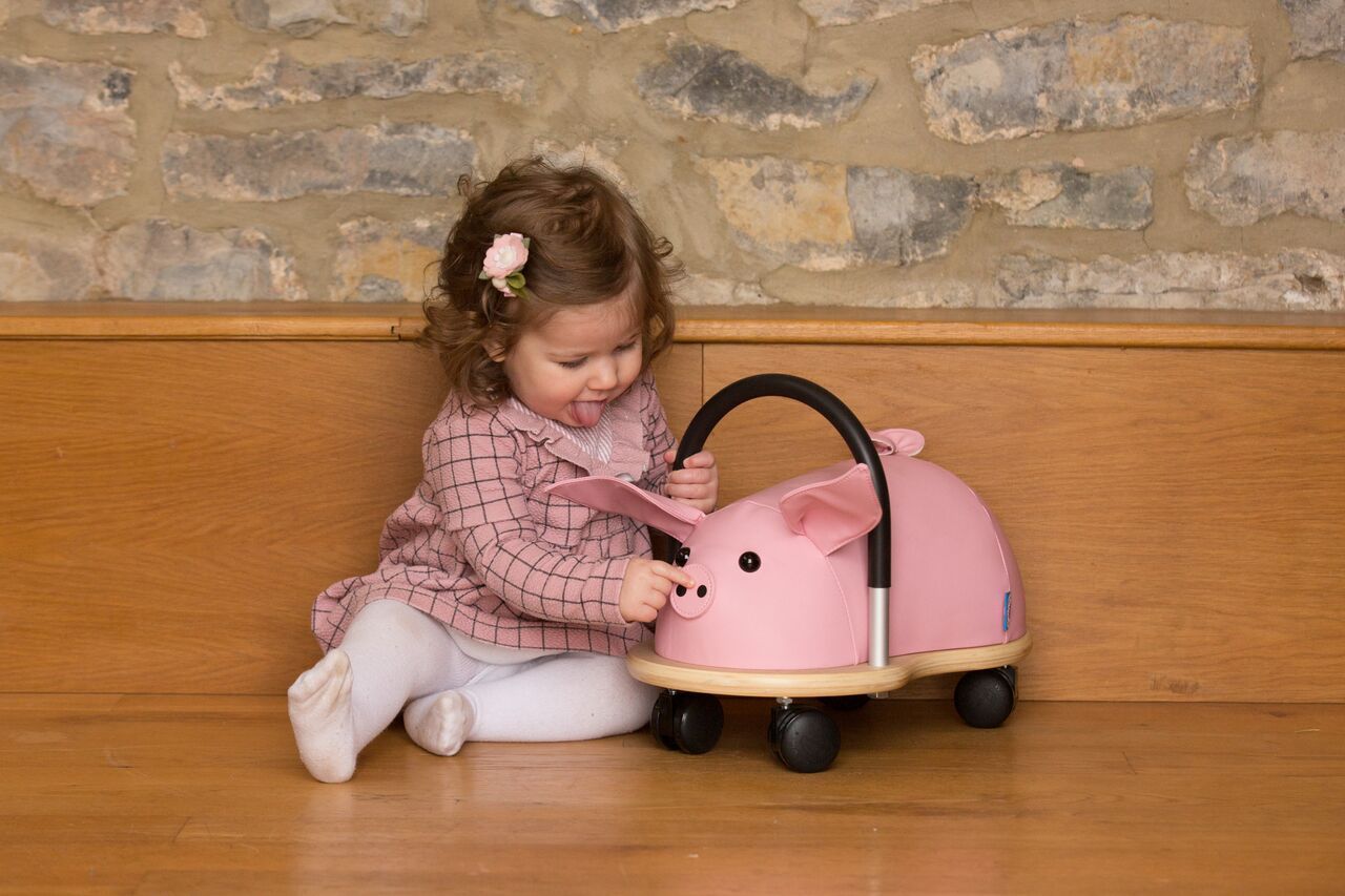 Hippychick Wheelybug Pig ride on toy for 1 year old