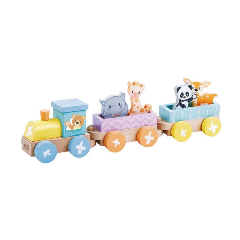 Wooden train set for 1 year old new arrivals